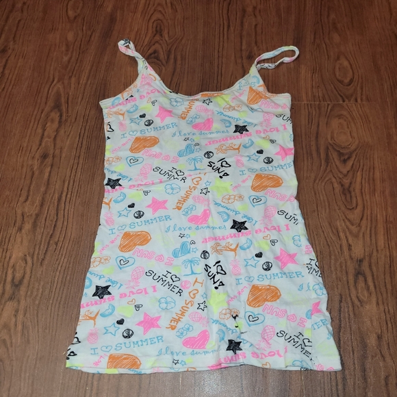 Graffiti style multi color tank top women's size small - Picture 1 of 4